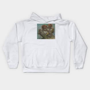 Two Dancers, Half-length by Edgar Degas Kids Hoodie